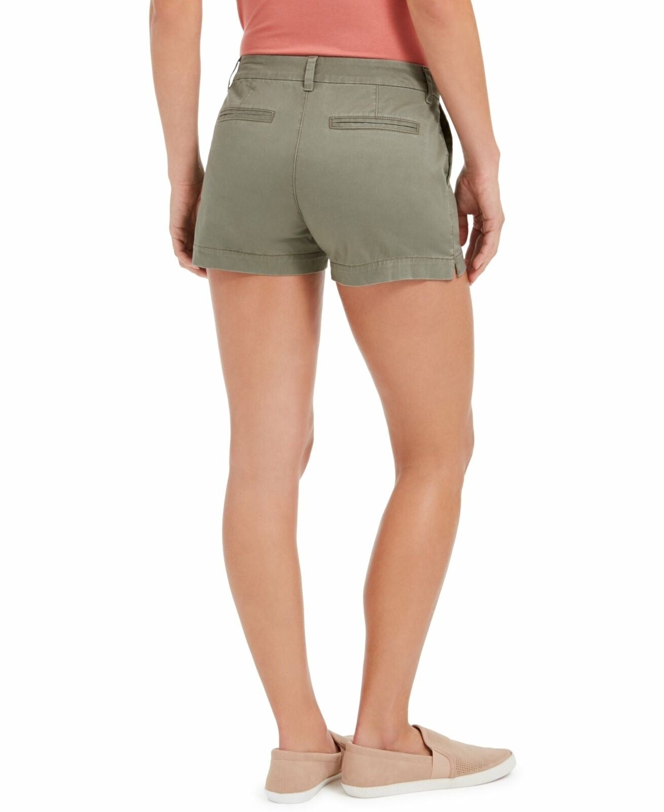 Style & Co Women's Chino Shorts Green Size 14