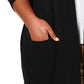 Karen Scott Women's Open Front Pocket Cardigan Black Size Small
