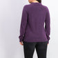 Karen Scott Women's Zip Back Mock Neck Sweater Purple Size Small