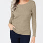 Karen Scott Women's Cotton Cable Knit Sweater Beige  Size Petite Small