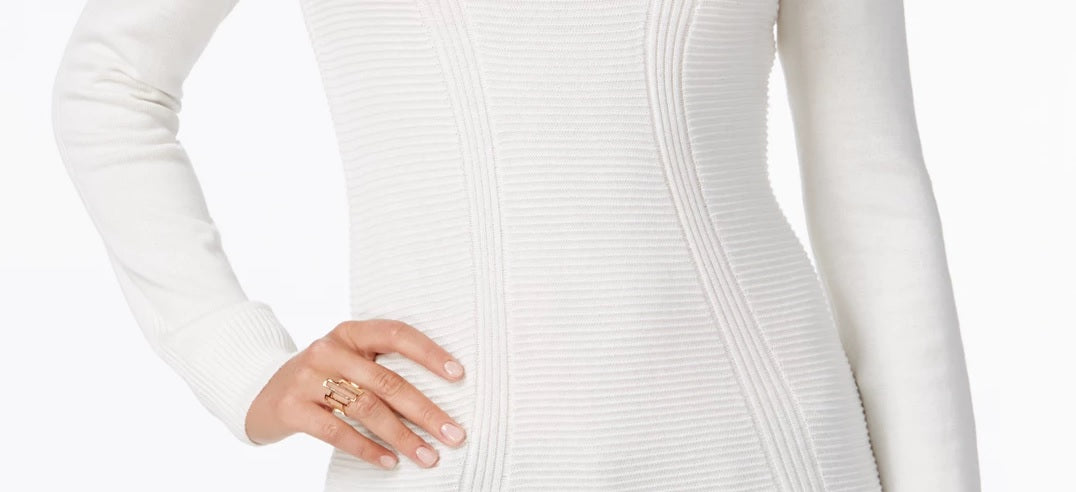 Style & Co Women's Envelope Neck Sweater White Size Pettite Petite