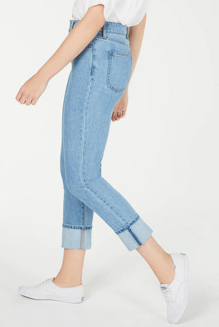 OAT Women's Cuffed Straight Leg Jeans Blue Size 27
