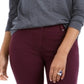 Style & Co Women's V Neck Long Sleeve Shirt Grey Size Large