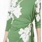 Alfani Women's Petite Printed Side-Tie Top Green Size Petite S