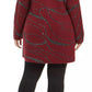 Alfani Women's Plus Size Sequin Swirl Cardigan Sweater Red Size 0X