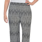 NY Collection Women's Plus Printed Pull On Lounge Pants Black Size 1X