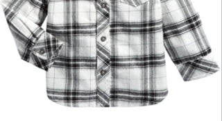 First Impressions Baby Boy's Cotton Plaid Shirt White Size 3-6MOS