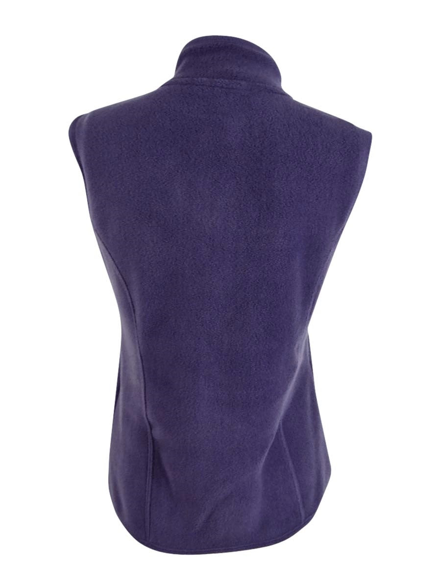 Karen Scott Women's Women  Zip-Front Vest Purple Size Petite Small