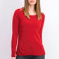 Karen Scott Women's Petite Button-Shoulder Sweater Red Size Medium