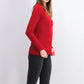 Karen Scott Women's Petite Button-Shoulder Sweater Red Size Medium