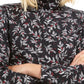 Karen Scott Women's Printed Turtleneck Top Black Size Small