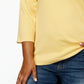 Karen Scott Women's Scoop-Neck Top Yellow Size X-Large
