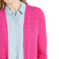 Charter Club Women's Open-Front Pointelle Cardigan PInk  Size Small