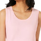 Charter Club Women's Sleeveless Crew-Neck Sweater Pink Size XX-Large