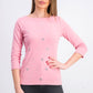 Karen Scott Women's Cotton Grommet Top Pink Size Medium