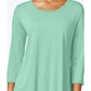 JM Collection Women's Scoop-Neck Top Green Size Small
