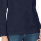 Karen Scott Women's Lace-Up French Terry Sweatshirt Navy Size Small