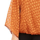 Alfani Women's Angel-Sleeve Bubble Top Brown  Size Small