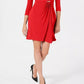 Charter Club Women's Petite Faux-Wrap Dress Wine Size Petite Small