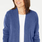 Karen Scott Women's Petite Open-Front Cardigan Blue Size Pettite X-Large