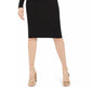 Planet Gold Women's Black Long Sleeve Scoop Neck Below The Knee Body Con Dress Black Size Small