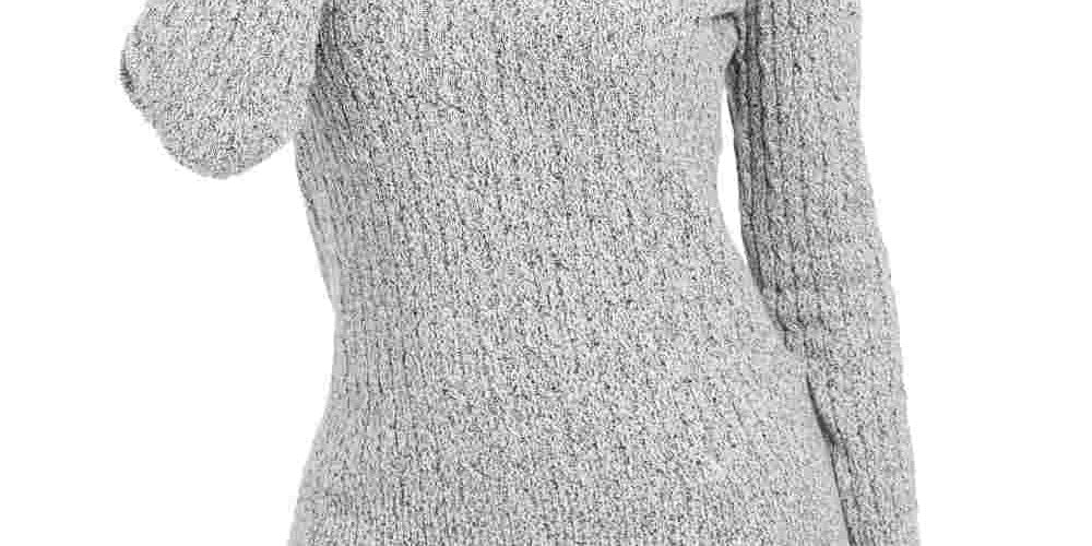 Karen Scott Women's Cotton Marled-Knit Sweater WInter white marl Size Small