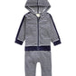 First Impressions Baby Boys 2-Pc. Striped Velour Hoodie & Pants Set Blue Size 18MOS