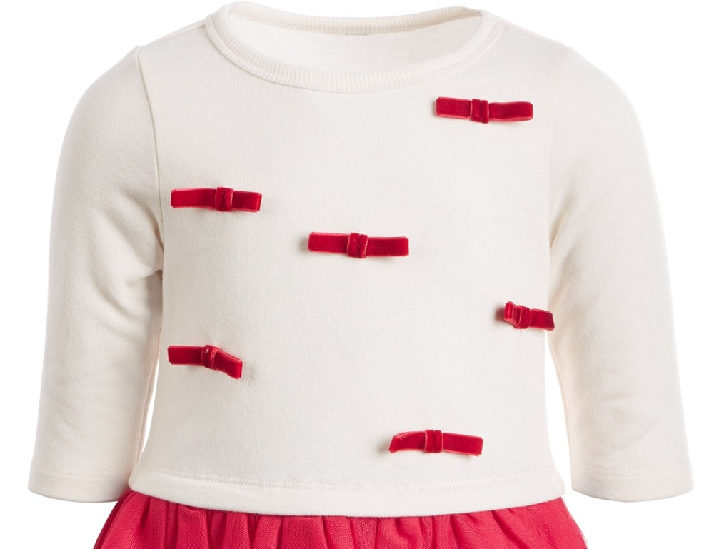 First Impressions Kid's Baby Girls Bow & Tulle Tutu Dress Red Size 6