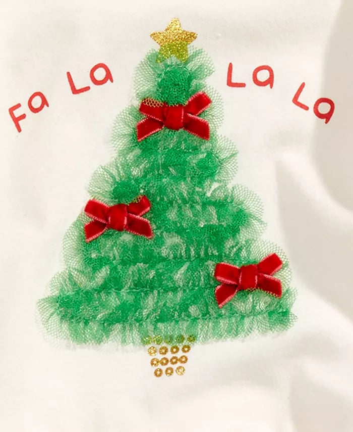 First Impressions Baby Girl's Tulle Tree-Print Peplum T-Shirt White Size 12MOS