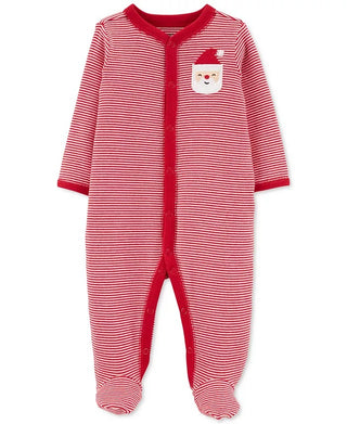 Carters Baby Boy's Striped Santa Footie Pajamas Red Size Newborn