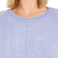 Style & Co Women's Textured Heather Long Sleeve Crew Neck Blouse Sweater Blue Size Large