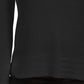 Style & Co Women's Textured Knitted Printed Long Sleeve Scoop Neck T Shirt Sweater Black Size Petite Small