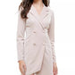 City Studios Juniors' Tuxedo Jacket Dress Silver Size X-Small