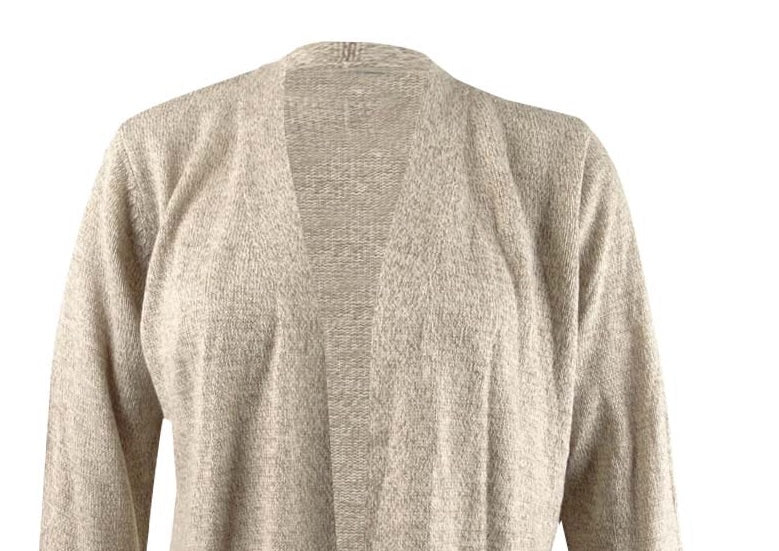 Karen Scott Women's Open Front Contrast Trim Cardigan Brown Size XX-Large