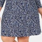 Karen Scott Women's Floral Print Swing Dress Blue Size Petite Small