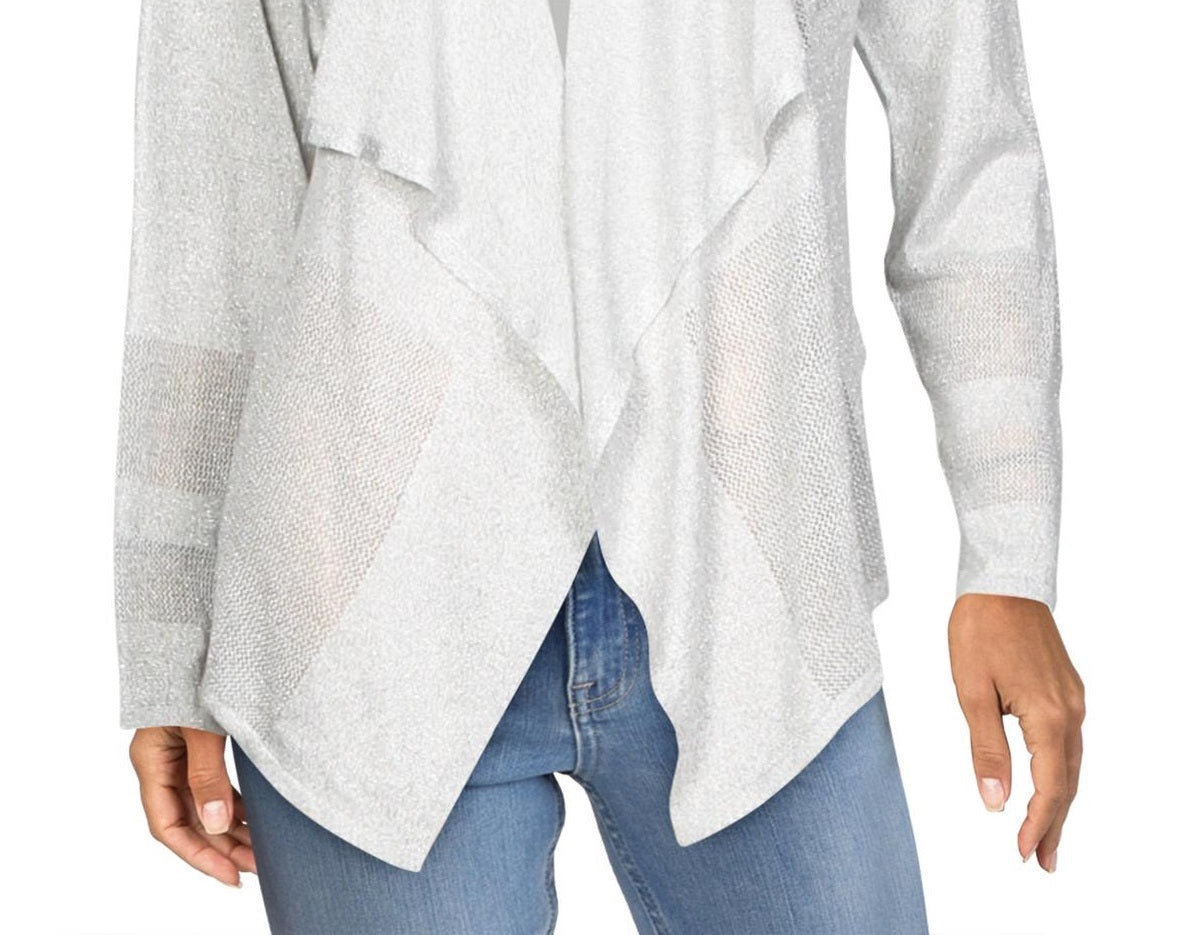 Alfani Women's Asymmetric Layering Cardigan Top White Size XX-Large