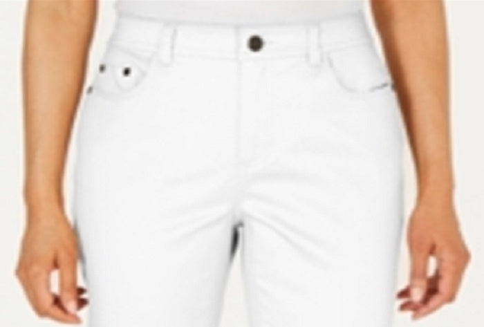 Charter Club Women's Mid Rise Knee Length Skimmer Pants White Size 16