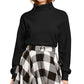 Bar III Women's Corduroy Long Sleeve Turtle Neck Blouse Top Black Size X-Large