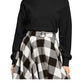 Bar III Women's Corduroy Long Sleeve Turtle Neck Blouse Top Black Size X-Large