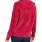 Calvin Klein Women's Fuzzy Cowlneck Sweater Red Size Medium