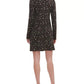 Jessica Howard Women's Metallic-Print Jersey Sheath Dress Silver Size 8