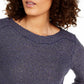 INC International Concepts Women's Petite Shine Sweater Navy Size Small