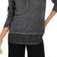 Style & Co Women's Lace Henley Top Black Size Small