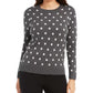 Charter Club Women's Petite Polka Dot Sweater Gray Size Petite
