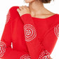 INC International Concepts Women's Petite Medallion-Sleeve Tunic Medium Red Size PS