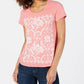 Style & Co Women's Petite Graphic-Print T-Shirt  Orange Size PS