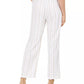 JM Collection Women's Striped Pull-On Pants  White Size X-Large