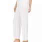 JM Collection Women's Striped Pull-On Pants  White Size X-Large