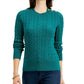 Charter Club Women's Cable Sweater Green Size X-Small