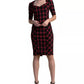 Trina Turk Women's Plaid Sweethear-Neck Casual Dress Black Size 4